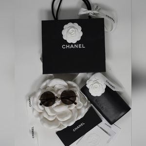 CHANEL Round Sunglasses 4268 Gold